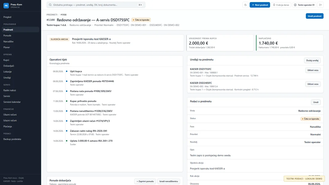 Vorgangsdetails ? Testdaten